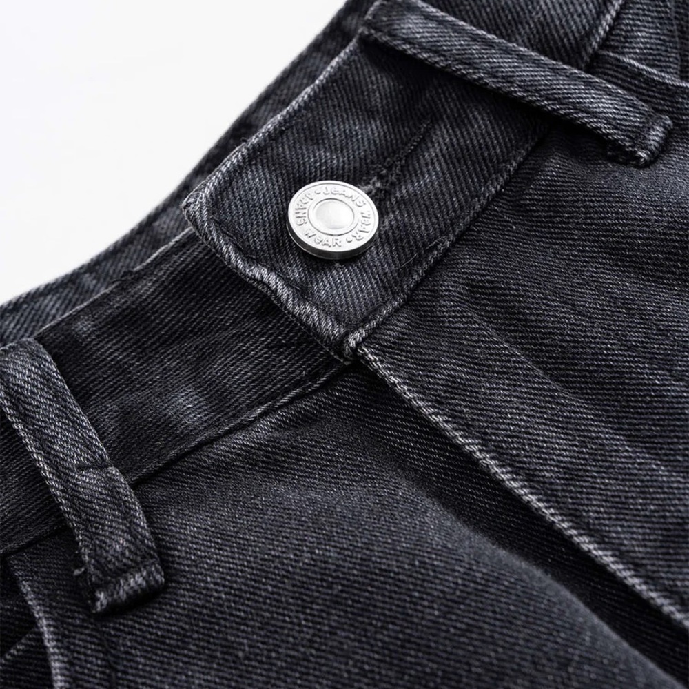 Micas Denim Patchwork Irregular Hem Jorts - image 4